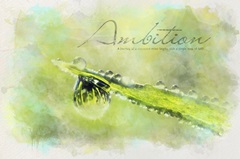 Watercolor Inspirational Poster: Ambition