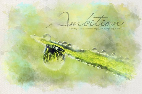 Watercolor Inspirational Poster: Ambition