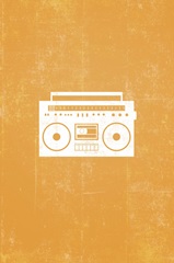 Boombox silhouette art
