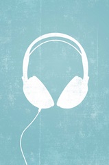 Headphones silhouette art