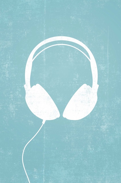 Headphones silhouette art