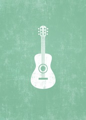 Guitar silhouette art