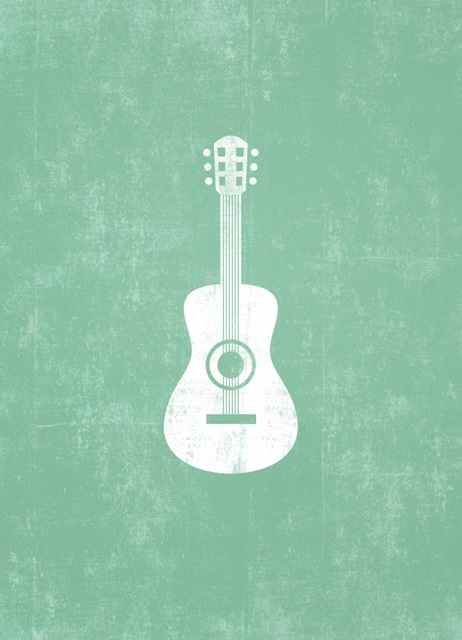 Guitar silhouette art