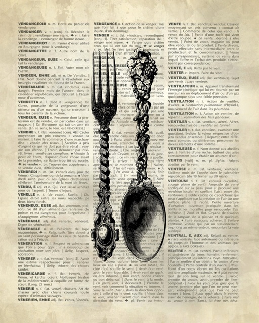 Vintage Dictionary Art: Spoon and Fork