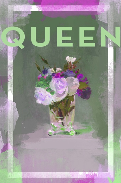 Color Splash Floral - Queen (green)