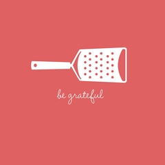 Be Grateful - minimalist retro kitchen art