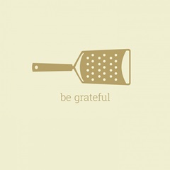 Be Grateful - minimalist retro kitchen art