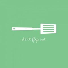 Don't Flip Out - minimalist retro kitchen art