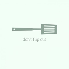 Don't flip out - minimalist retro kitchen art