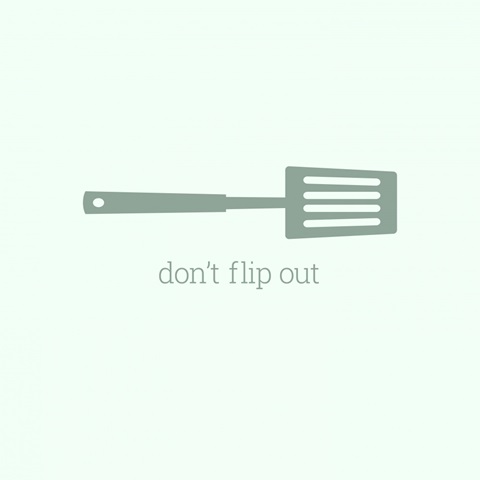 Don't flip out - minimalist retro kitchen art