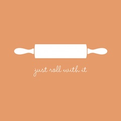 Just Roll with it - minimalist retro kitchen art