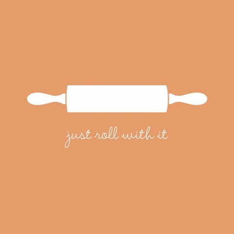 Just Roll with it - minimalist retro kitchen art