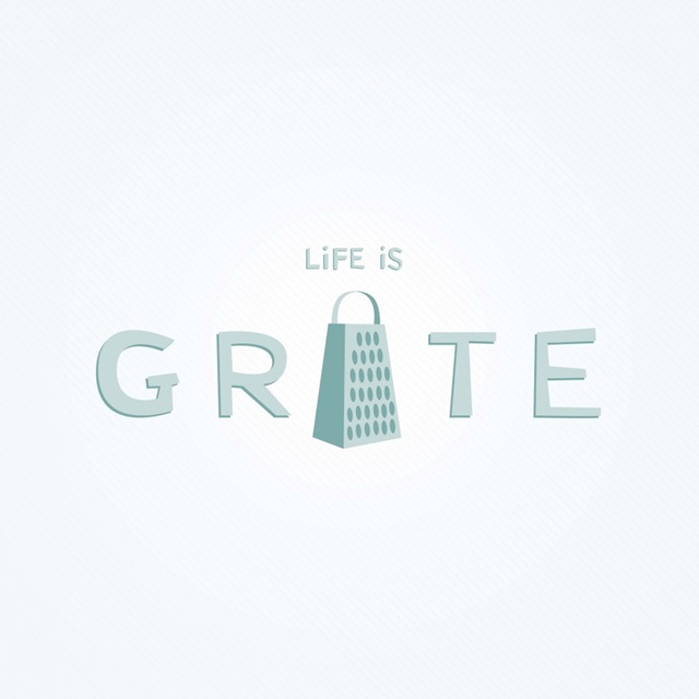 Life is Grate - minimalist retro kitchen art