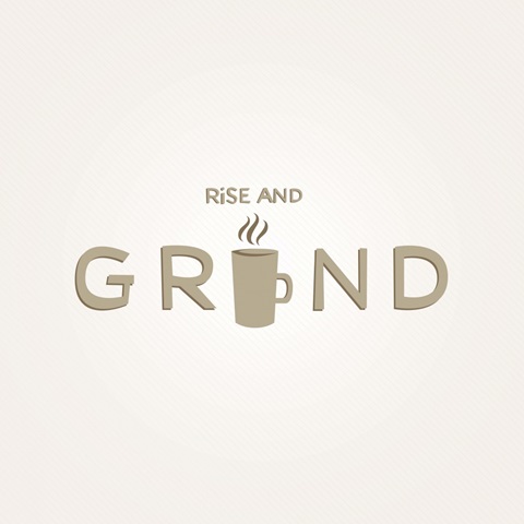 Rise and Grind - minimalist retro kitchen art