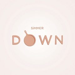 Simmer Down - minimalist retro kitchen art