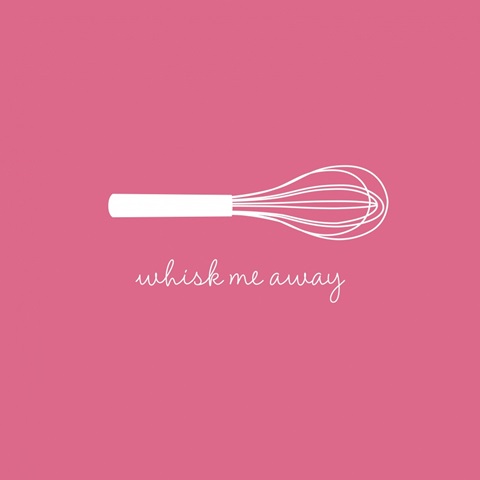 Whisk me Away - minimalist retro kitchen art