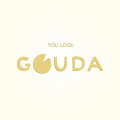 You look Gouda - minimalist retro kitchen art