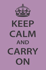 Keep Calm Wall Art [Dark Gray on Light Purple]