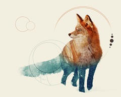 Fox Double Exposure Wildlife Art II