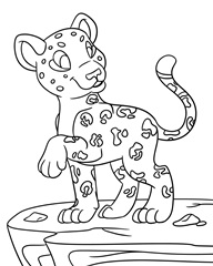 Leopard Cub Children's coloring page