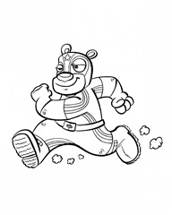 Superhero Bear Children's coloring page