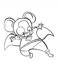 Superhero Mouse Children's coloring page