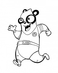 Superhero Panda Children's coloring page