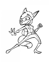Superhero Vixen Children's coloring page