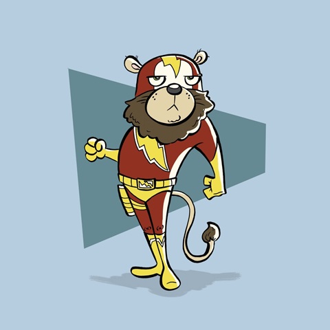 Lion - Superhero Animal Art