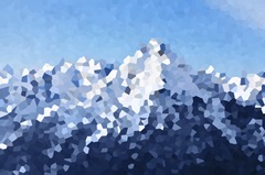 Snow Caps - Abstract Geometric