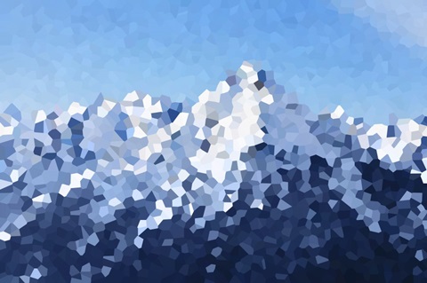 Snow Caps - Abstract Geometric