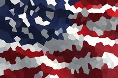 United States Flag - Abstract Geometric