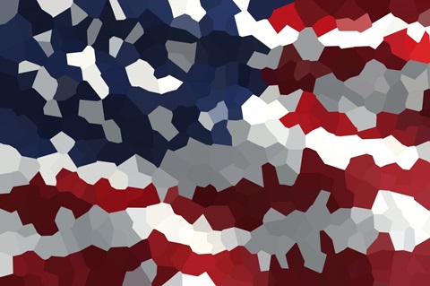 United States Flag - Abstract Geometric