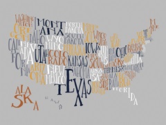 Overlook US Typography Map