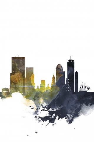 Boston Watercolor Cityscape