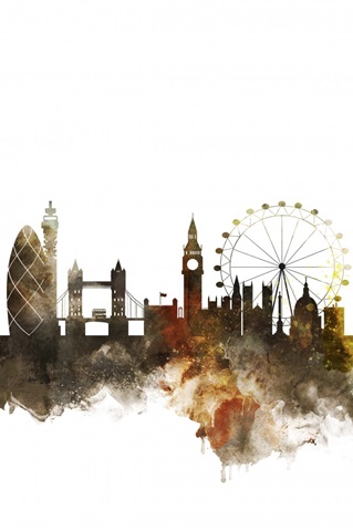 London Watercolor Cityscape