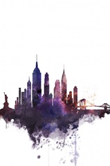 New York City Watercolor Cityscape