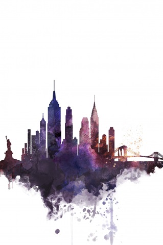 New York City Watercolor Cityscape