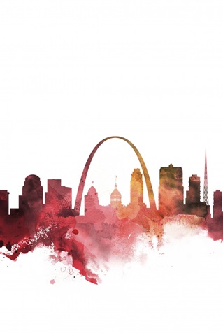 St. Louis Watercolor Cityscape