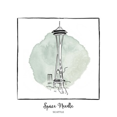 Space Needle - Brushstroke Buildings