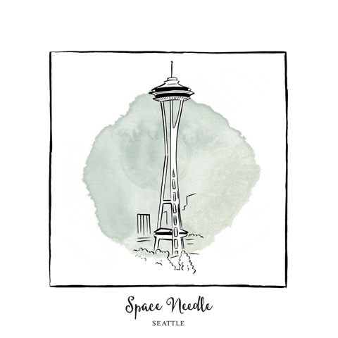 Space Needle - Brushstroke Buildings
