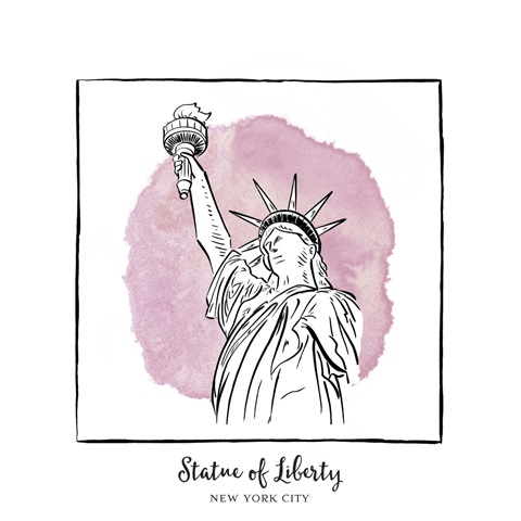 Statue of Liberty - Brushstroke Buildings