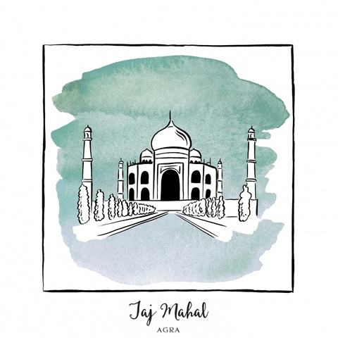 Taj Mahal - Brushstroke Buildings