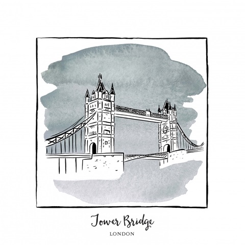 Tower Bridge - Brushstroke Buildings
