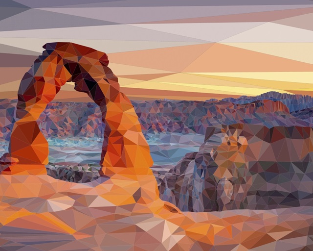 Arches National Park - Low-Poly Art