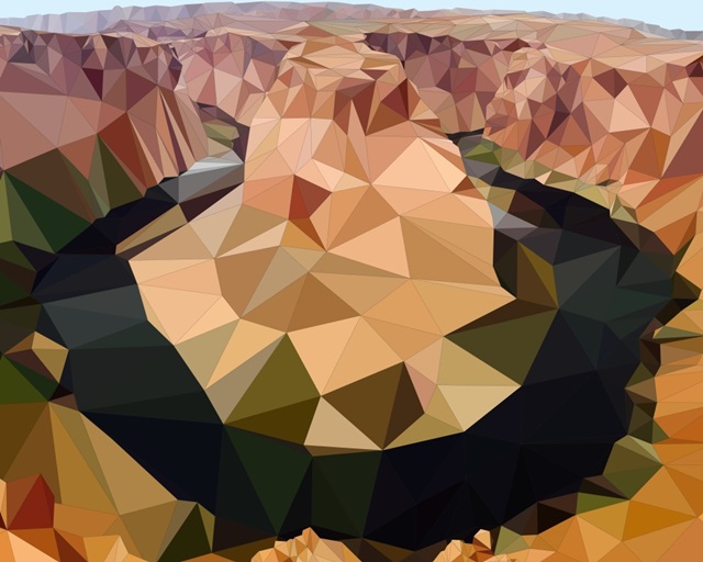 Horseshoe Bend - Low-Poly Art