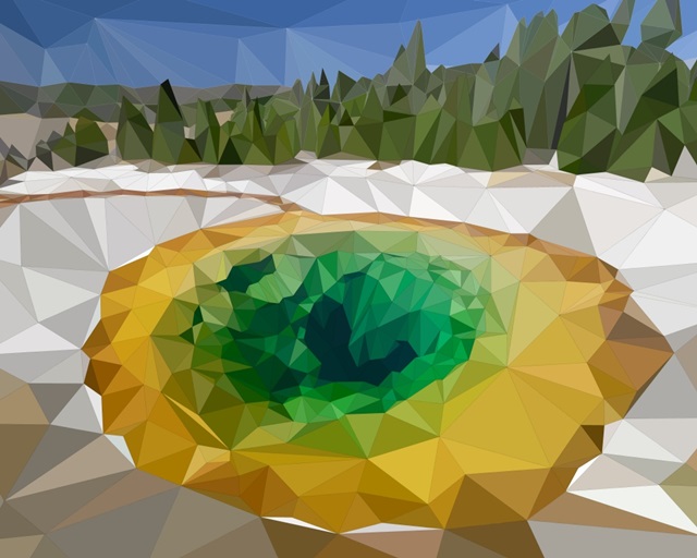 Yellowstone National Park - Low-Poly Art