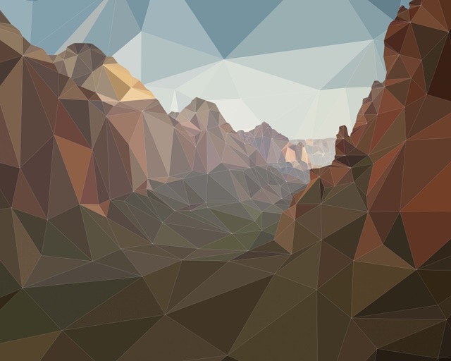 Zion National Park - Low-Poly Art