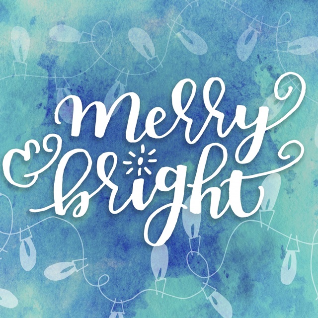 Merry and Bright Twinkle Light Handlettering