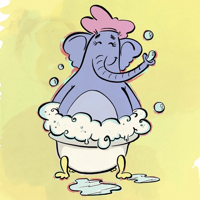 Scrub-A-Dub Elephant - Bathtime Buddies
